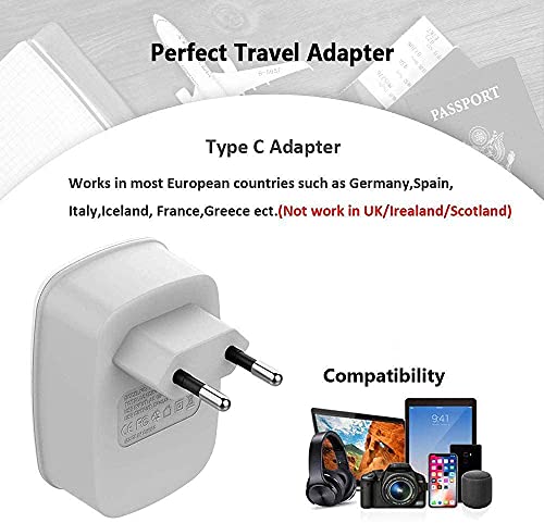 TESSAN European Travel Plug Adapter, 3 Pack - Image 4