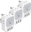 TESSAN US to UK Plug Adapter, 3 Pack