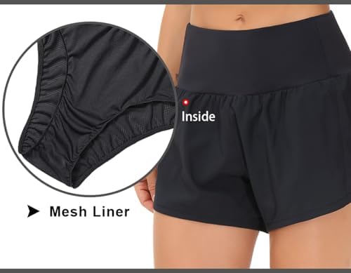 THE GYM PEOPLE High Waisted Quick Dry Running Shorts - Image 5