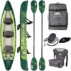 AM AQUA MARINA Three-Person Green Canoe, 370 cm