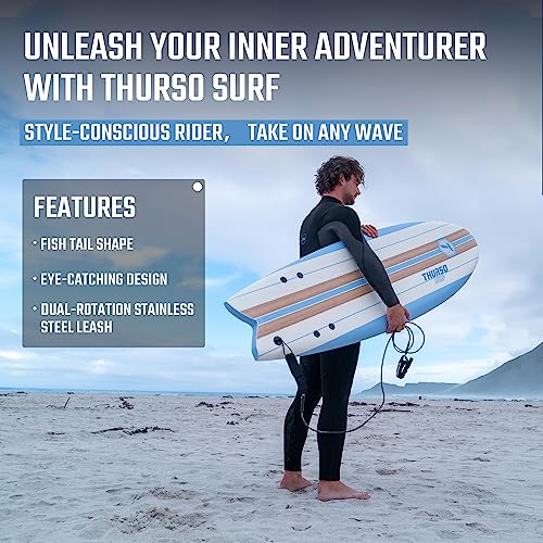 THURSO SURF Soft Top Foam Surfboard with Twin Fins - Image 3