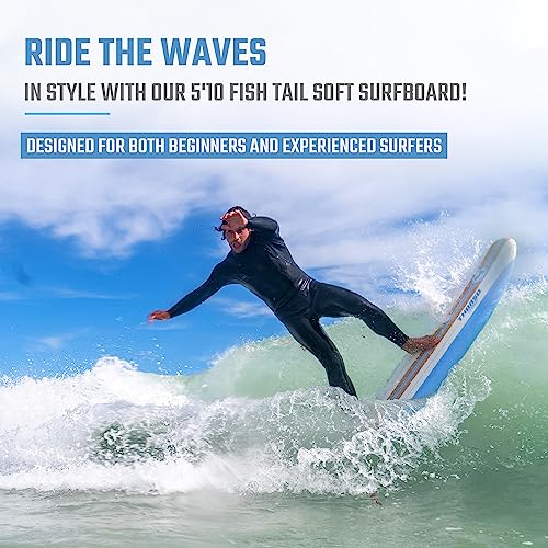 THURSO SURF Soft Top Foam Surfboard with Twin Fins - Image 5