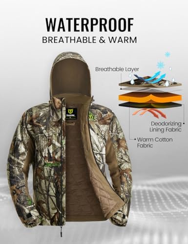 TIDEWE Hunting Jacket and Bibs with Face Mask - Image 3