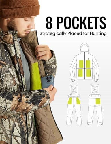 TIDEWE Hunting Jacket and Bibs with Face Mask - Image 4
