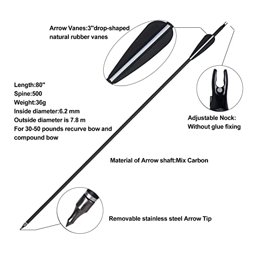 TOPARCHERY 60'' Takedown Recurve Bow Set 30-50lbs - Image 4