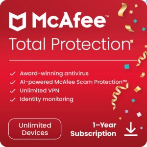 McAfee Total Protection 2024: Unlimited Devices, Cybersecurity