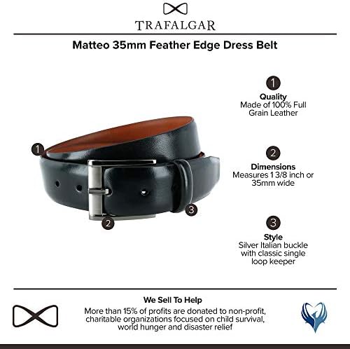 Trafalgar Matteo 35mm Feather Edge Dress Belt - Image 2