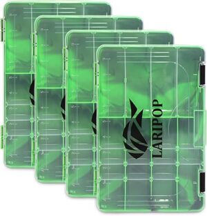 LARIPOP Transparent Fishing Tackle Storage Box