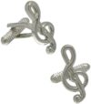 AJ Fashion Jewellery Treble Clef Plated Cufflinks