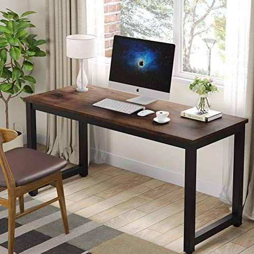 Tribesigns 55 inch Rustic Brown Office Desk - Image 3