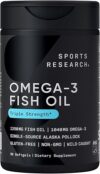 Sports Research Triple Strength Omega 3 Fish Oil Supplement