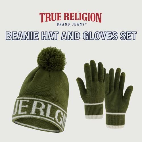 True Religion Beanie Hat and Touchscreen Glove Set - Image 2
