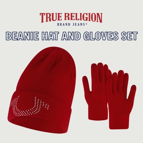 True Religion Beanie Hat and Touchscreen Glove Set - Image 2