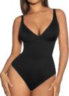 FeelinGirl Tummy Control Deep V Neck Bodysuit