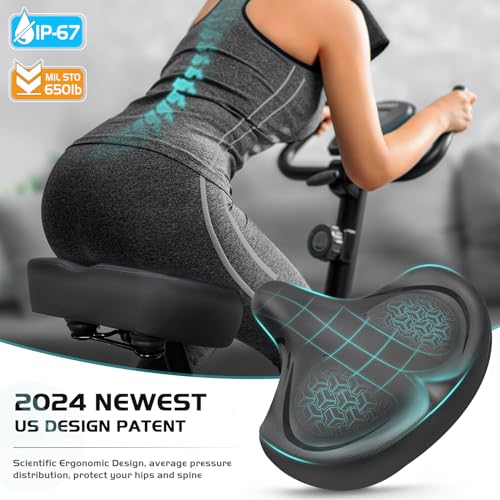 Twomaples Extra Comfort Wide Bicycle Seat - Image 2