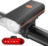 KUNHAK Ultra Bright Rechargeable Bike Headlight & Tail Light