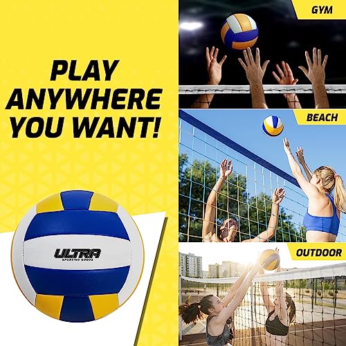 Ultra Sporting Goods Official Size Beach Volleyball with Pump - Image 4