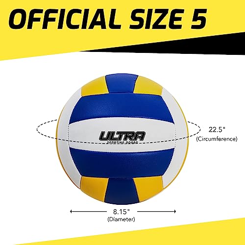 Ultra Sporting Goods Official Size Beach Volleyball with Pump - Image 5
