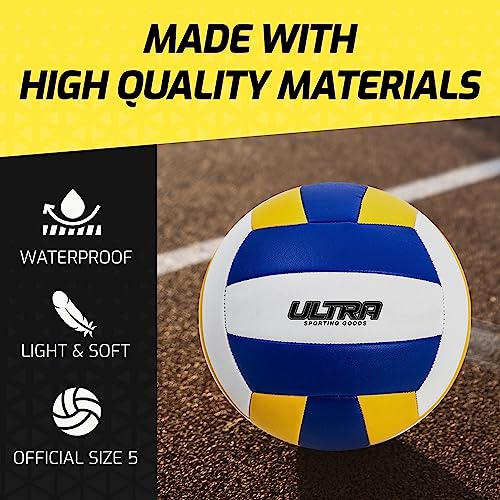 Ultra Sporting Goods Official Size Beach Volleyball with Pump - Image 2