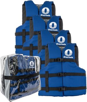Overton’s Universal Adult Life Jackets – Pack of 4