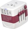 KELEILVTU Universal Travel Adapter with USB & Type-C