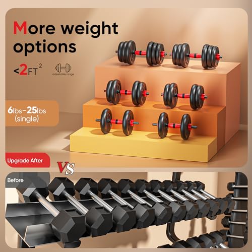 UNNMIIY Adjustable Dumbbells Set, 10-90lbs, 4-in-1 - Image 4