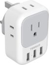 TESSAN US to UK Plug Adapter with USB