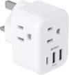 Addtam US to UK Plug Adapter with USB