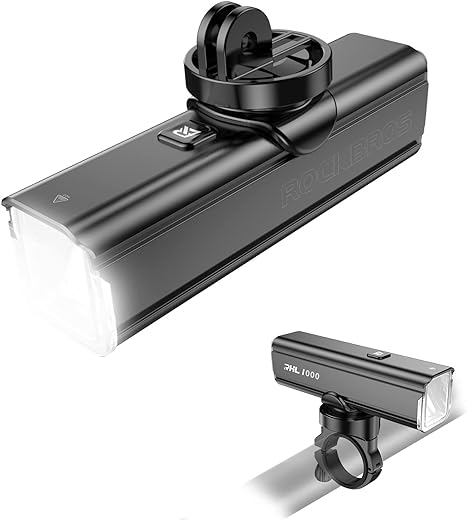 ROCKBROS USB Rechargeable 1000 Lumens Bike Headlight