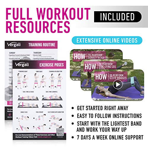 Vergali Fabric Resistance Bands for Exercise Workout - Image 4