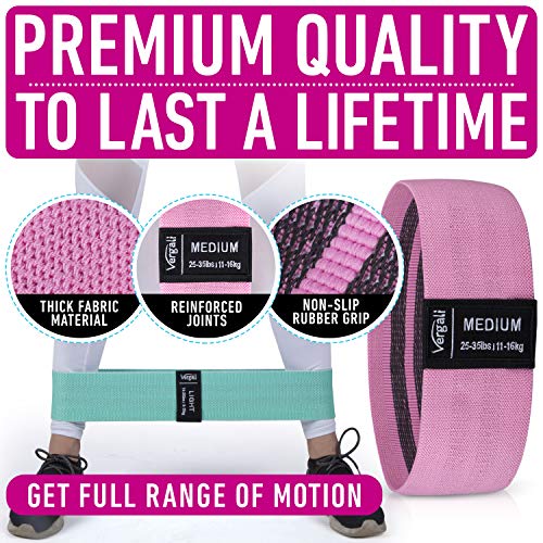 Vergali Fabric Resistance Bands for Exercise Workout - Image 5