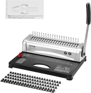 VEVOR Comb Binding Machine, 21-Hole, 450 Sheets