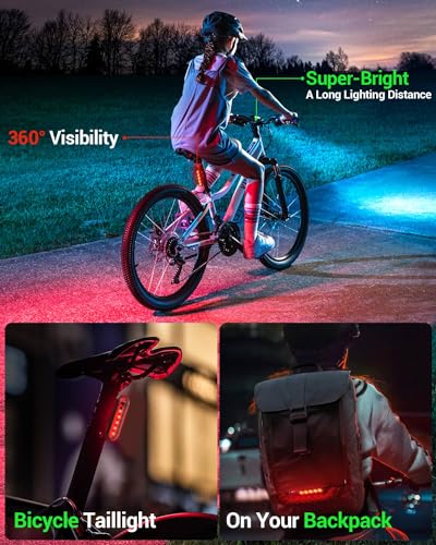 Victoper High Lumens USB Rechargeable Bike Light Set - Image 5