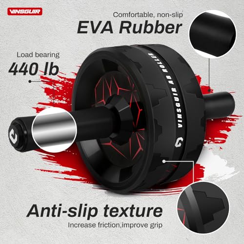 VINSGUIR Ab Roller Wheel with Knee Pad - Image 4