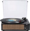 WOCKODER Vintage Turntable with Bluetooth and Speakers