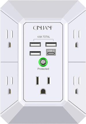 QINLIANF Wall Charger & Surge Protector with USB