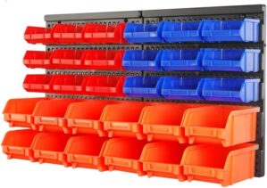 HORUSDY Wall Mounted Storage Bins Organizer