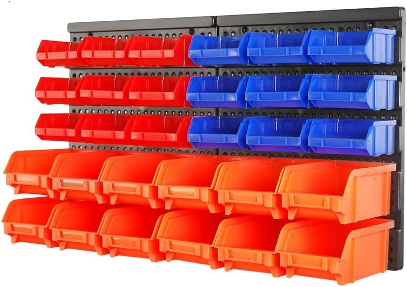 HORUSDY Wall Mounted Storage Bins Organizer