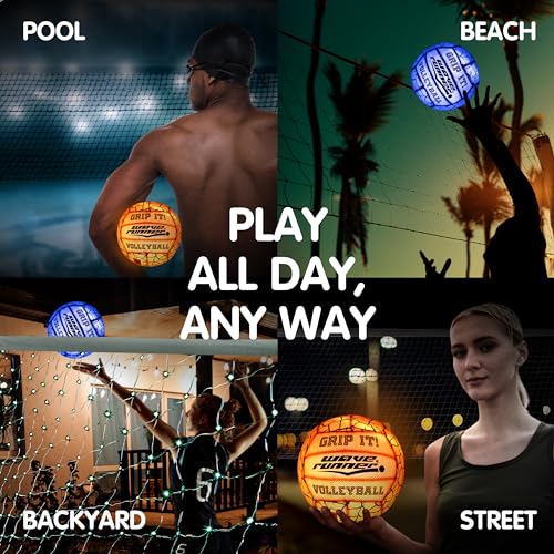 Wave Runner Glow-In-The-Dark LED Junior Football - Image 4
