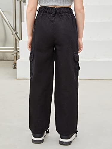 WDIRARA Girl's High Waist Cargo Jeans Pants - Image 2
