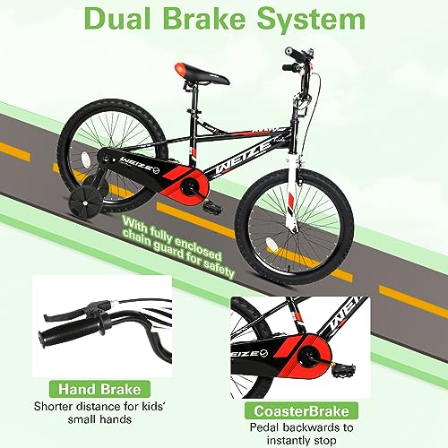 WEIZE Kids Bike, 16-20 Inch, Ages 4-12 - Image 3