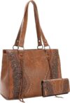 Montana West Western Floral Tooling Shoulder Handbag