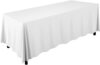 Lann’s Linens White Rectangular Polyester Tablecloth, 90″ x 132