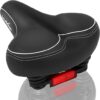 Wide Waterproof Bike Seat with Reflective Strip