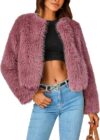 PRETTYGARDEN Winter 2024 Fleece Cropped Jacket