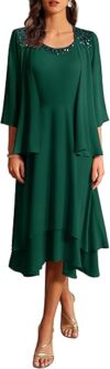 GRACE KARIN Party Formal Dress with Sequin Jacket