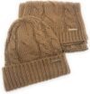 Michael Kors Cable Knit Scarf And Beanie