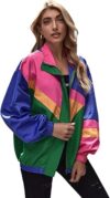 SweatyRocks Women’s Color Block Lightweight Windbreaker
