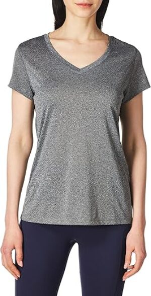 Hanes Women’s Cooldri Performance V-neck T-shirt