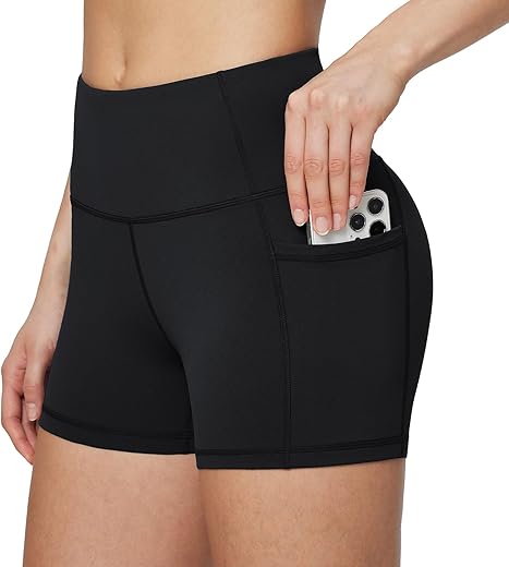 BALEAF Women's High Waist Biker Shorts with Pockets